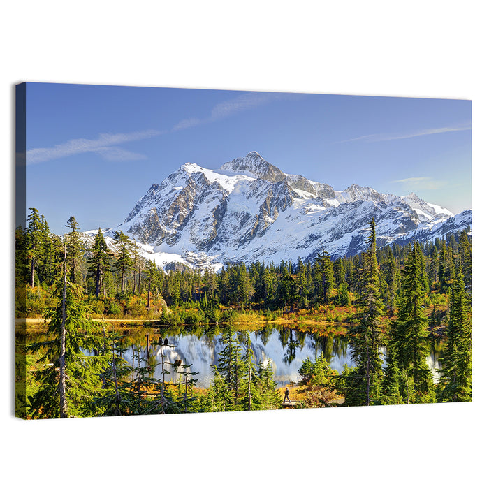 Mount Shuksan Lake Reflection Wall Art as a canvas print