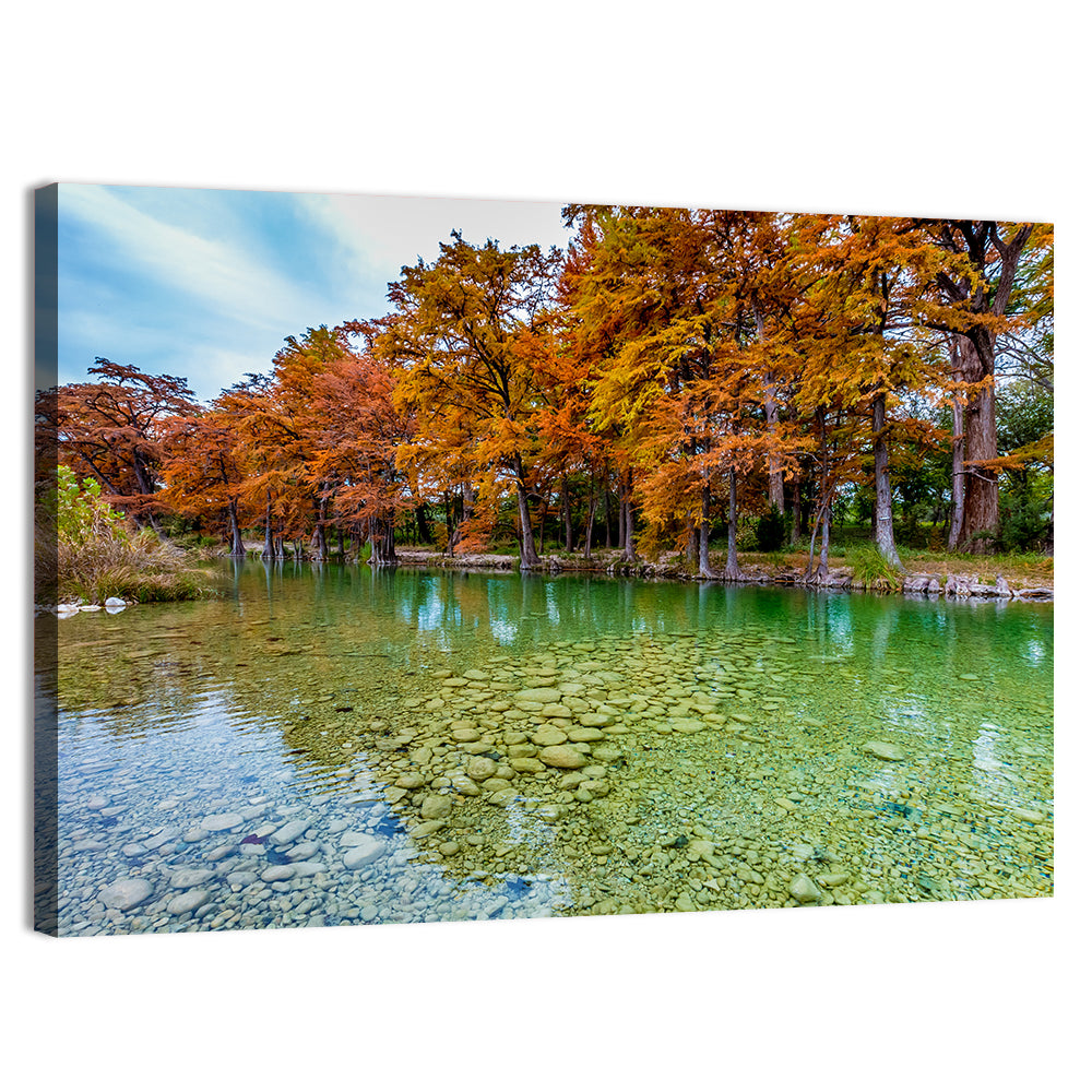 Frio River at Garner State Park Wall Art, canvas print, landscape