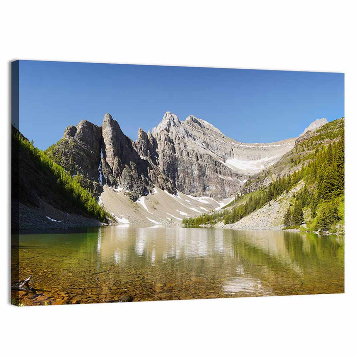Lake Agnes Reflection Wall Art as a canvas print