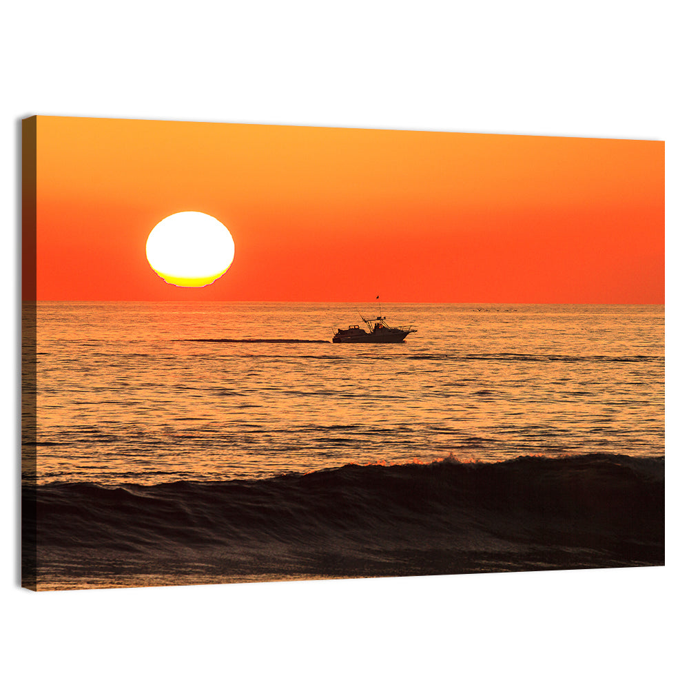 Oceanside Beach California Sunset Wall Art, canvas print, landscape