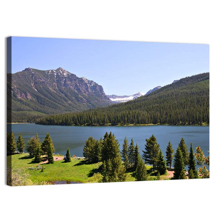Gallatin National Forest Lake Wall Art as a canvas print