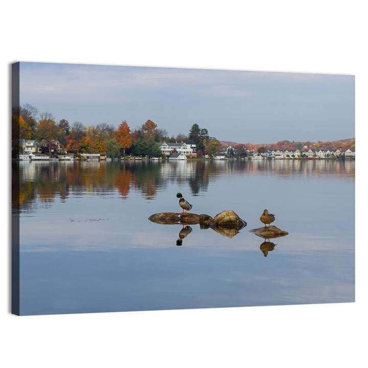 Lake Hopatcong Autumn Reflection Wall Art