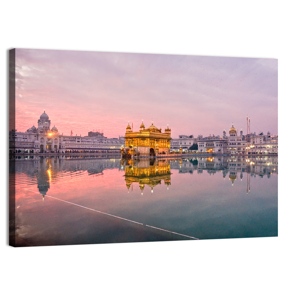 Golden Temple at Dusk, Amritsar Wall Art, canvas print, landscape