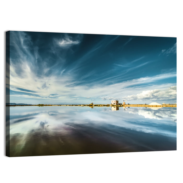 Nubia Salt Pans Reflection Wall Art as a canvas print