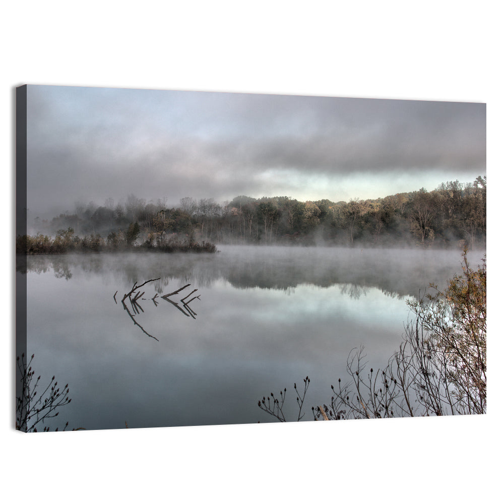 Millennium Park Lake Reflection Wall Art, canvas print, landscape