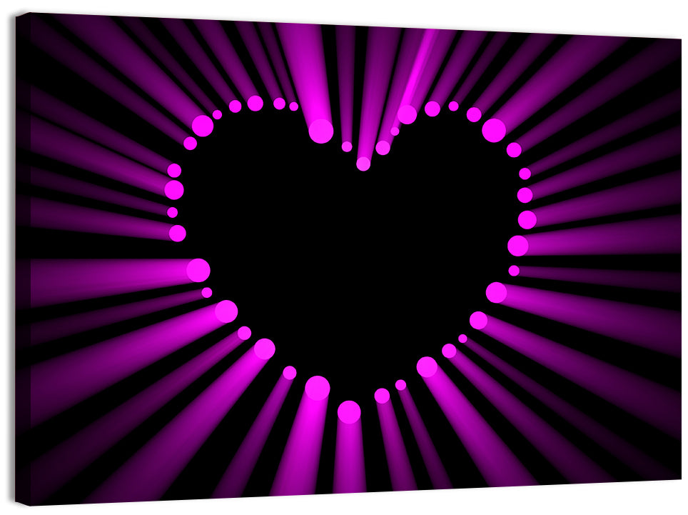 Glowing Heart Wall Art, canvas print, landscape