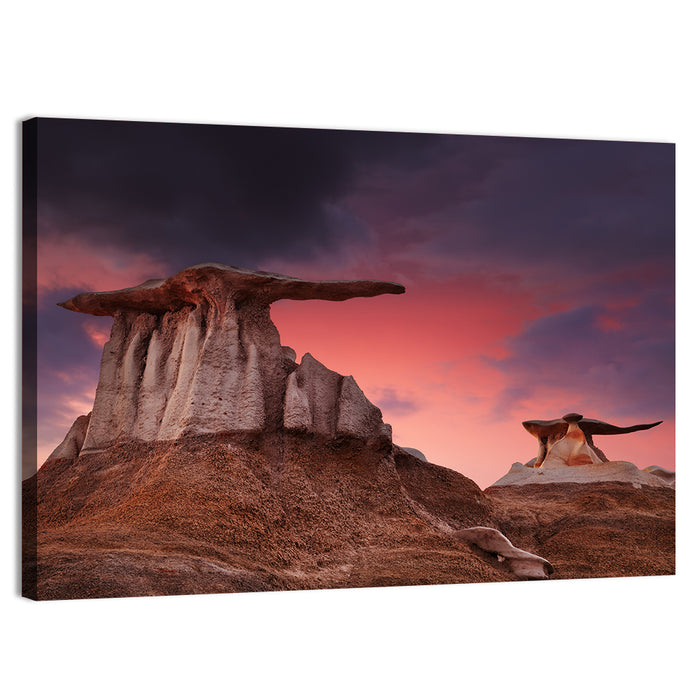 Wings Formation, Bisti Hoodoos Wall Art as a canvas print