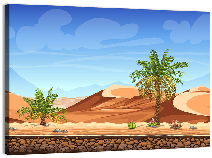 Digital Desertscape Wall Art as a canvas print