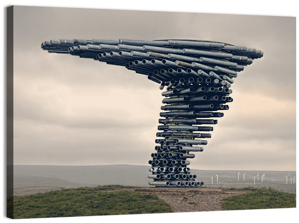 Singing Ringing Tree on Grassy Hill Wall Art, canvas print, landscape