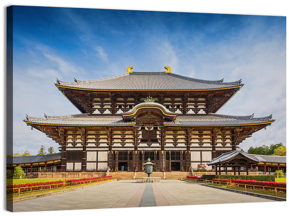 Todai-ji Temple Great Buddha Hall Wall Art, canvas print, landscape