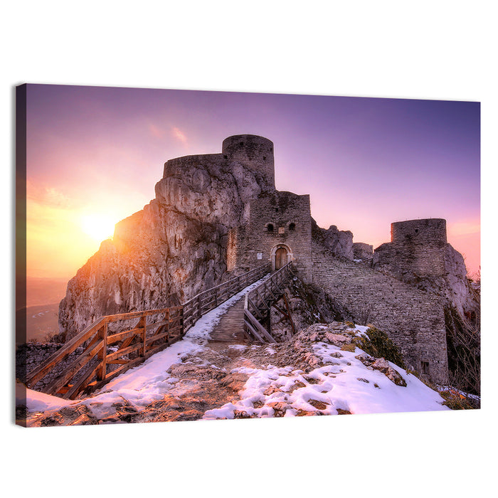 Ogrodzieniec Castle Ruins Wall Art as a canvas print