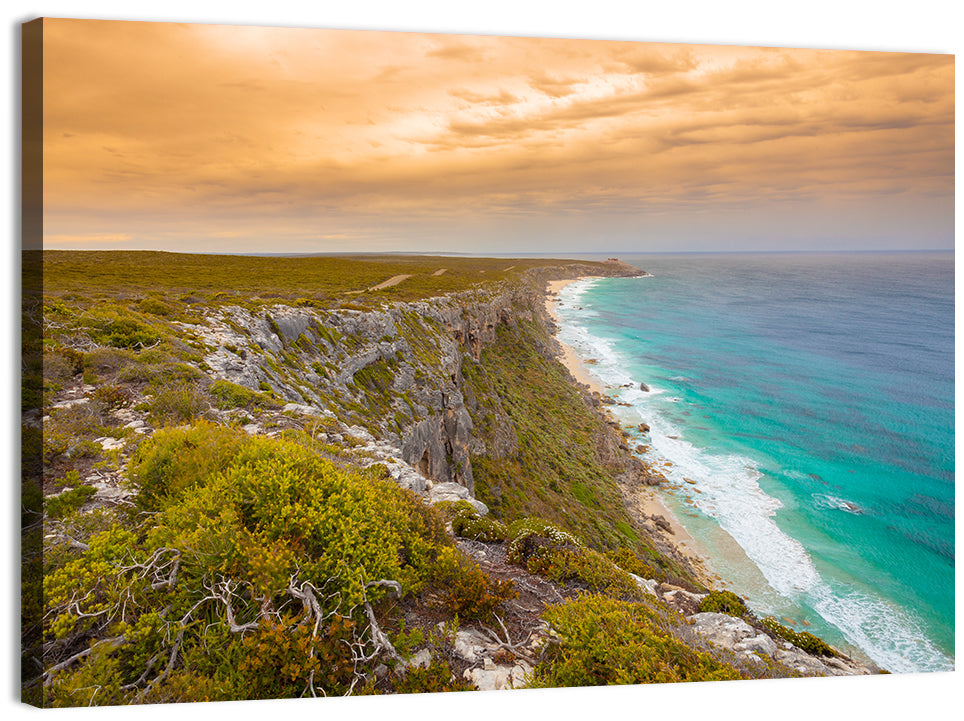 Kangaroo Island Turquoise Cliff Coast Wall Art, canvas print, landscape