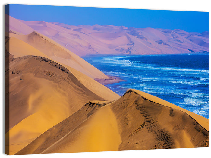 Sandwich Harbour Dunes Meet the Atlantic Wall Art as a canvas print
