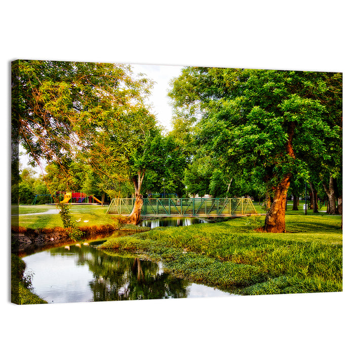 Centennial Park Owasso Wall Art as a canvas print