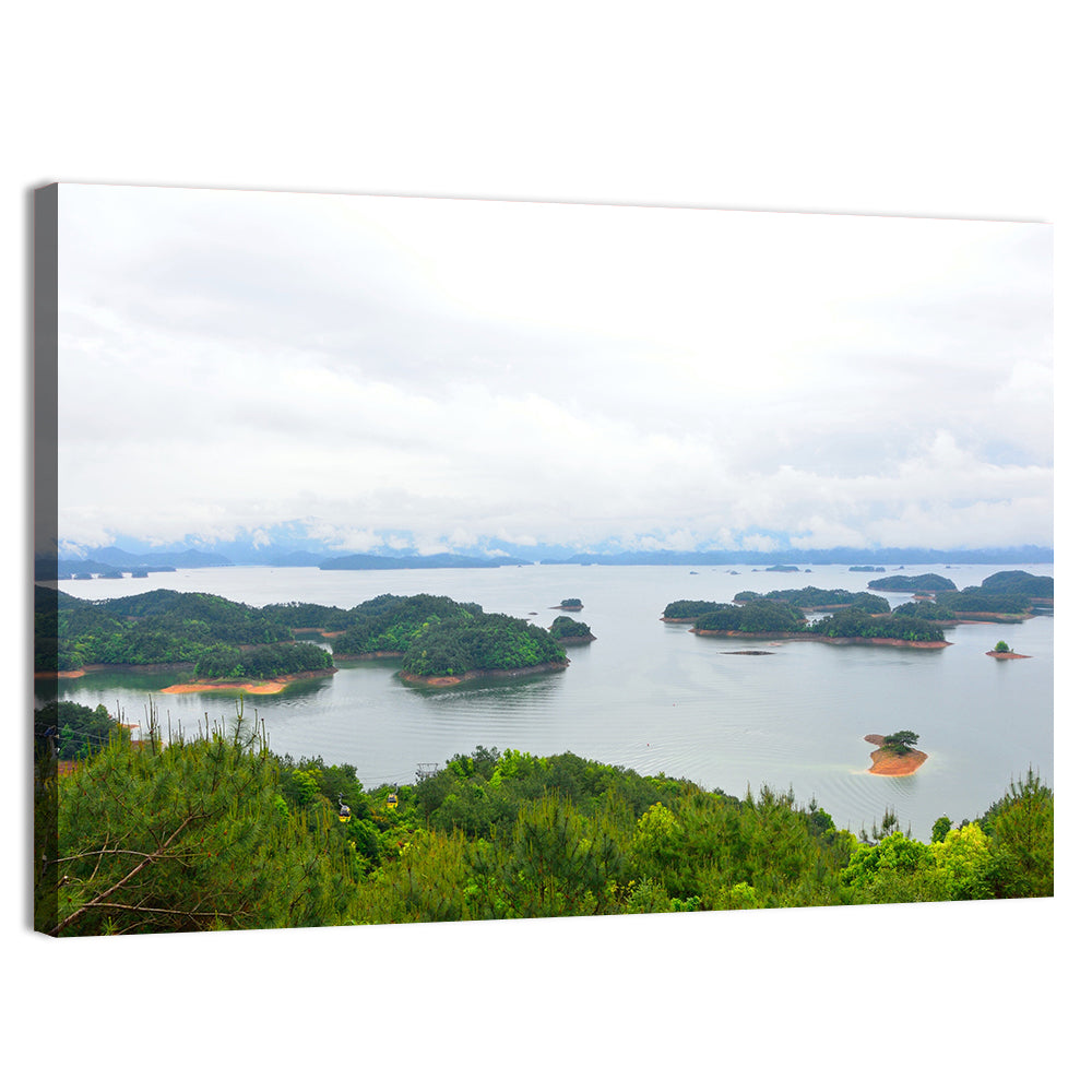 Qiandao Lake Islands View Wall Art, canvas print, landscape