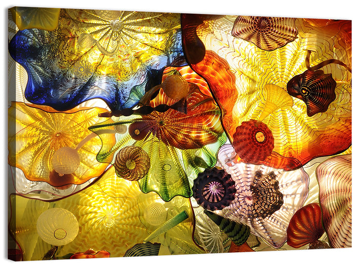 Kaleidoscopic Glass Ceiling Abstract Wall Art as a canvas print