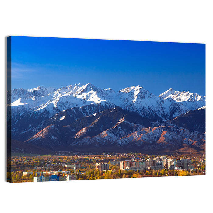 Almaty Snow-capped Trans-ili Alatau Wall Art as a canvas print