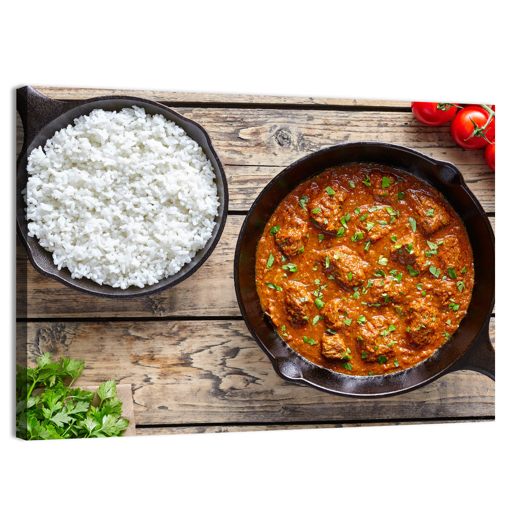 Rustic Beef Curry Wall Art, canvas print, landscape