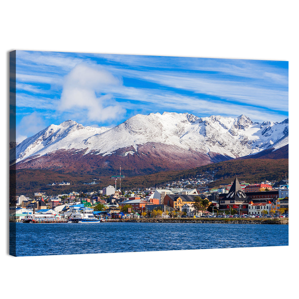 Ushuaia Harbor View Wall Art, canvas print, landscape