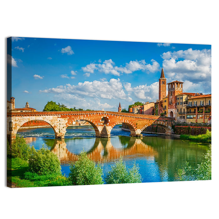 Ponte Pietra, Verona Wall Art as a canvas print