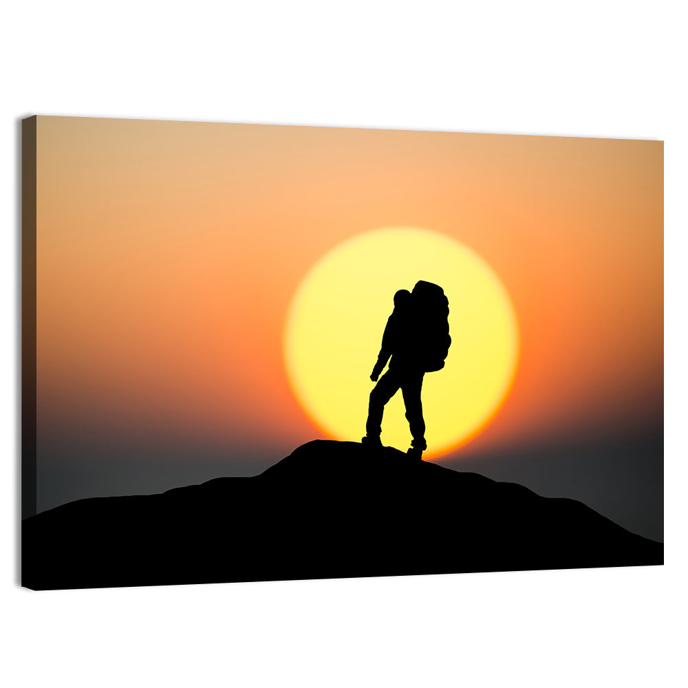 Summit Silhouette Wall Art, canvas print, landscape