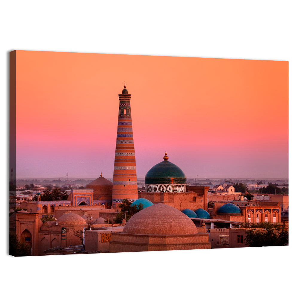 Islam Khoja Minaret, Khiva Wall Art, canvas print, landscape