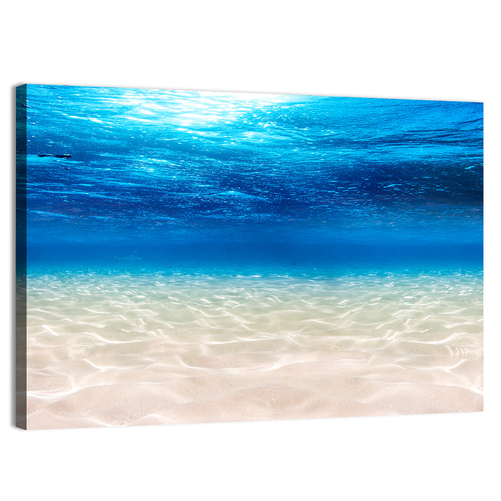 Sunlit Sandy Seabed Wall Art, canvas print, landscape