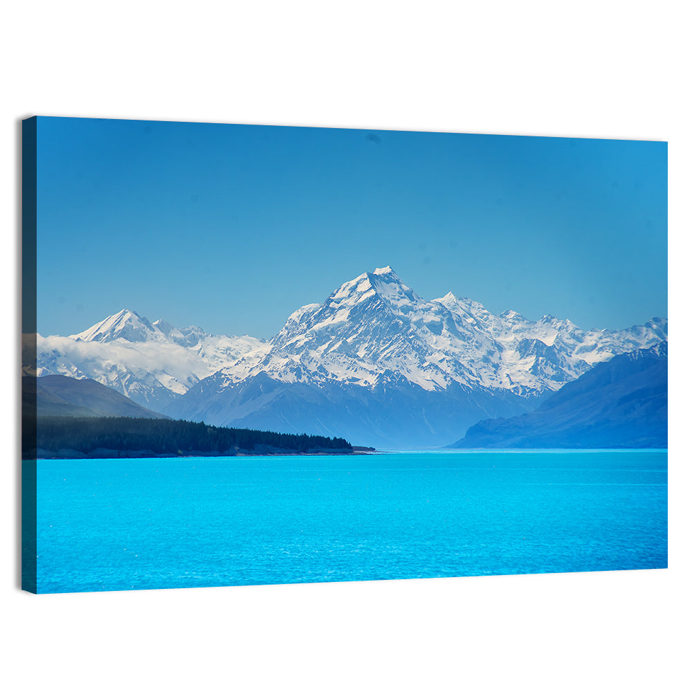 Aoraki Over Lake Pukaki Wall Art, canvas print, landscape