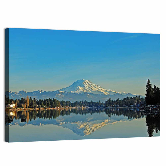 Lake Tapps Reflection Wall Art as a canvas print