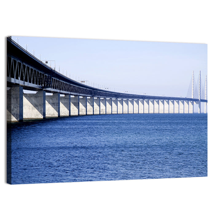 Oresund Bridge Perspective Wall Art as a canvas print