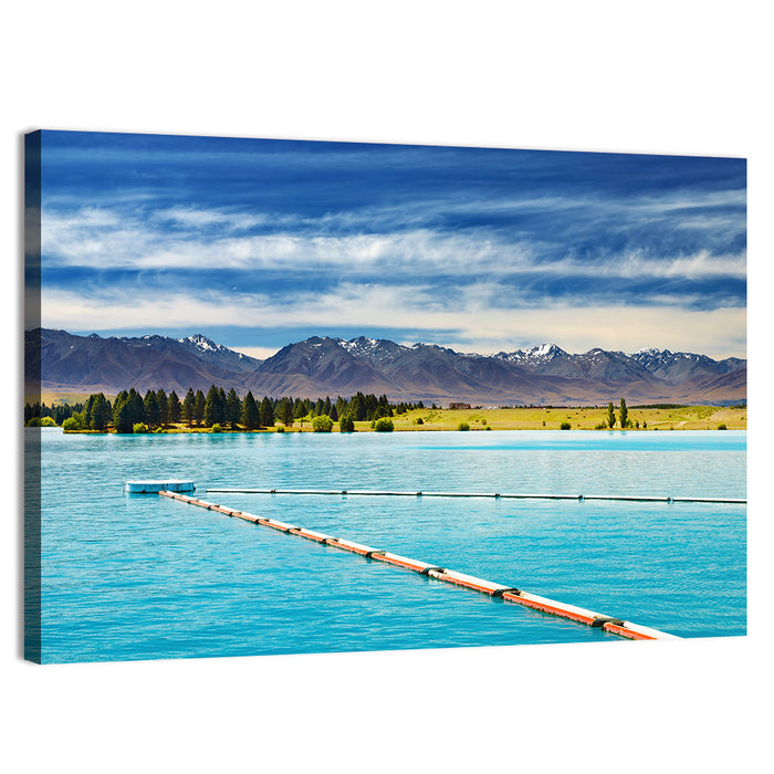 Lake Ruataniwha Landscape Wall Art as a canvas print