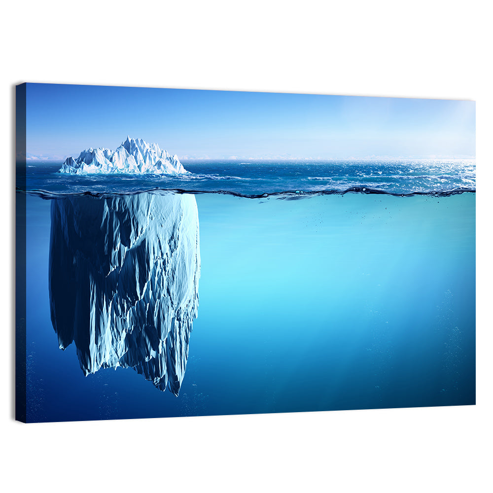 Floating Iceberg Wall Art, canvas print, landscape