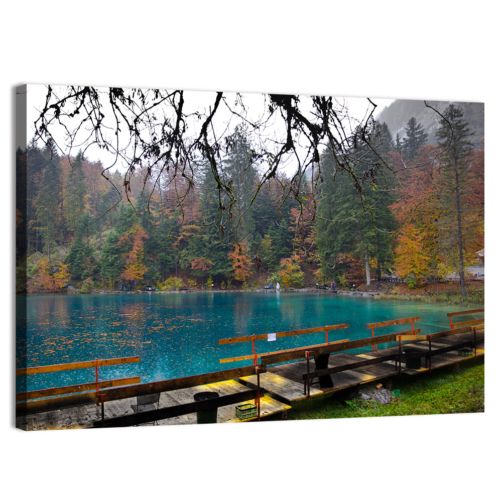 Blausee Crystal Lake Wall Art, canvas print, landscape