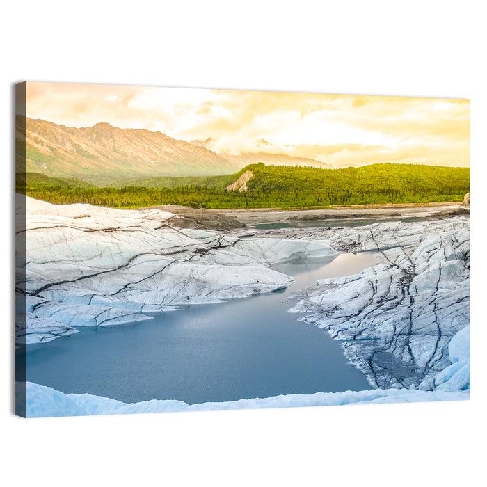 Matanuska Glacier at Sunset Wall Art as a canvas print
