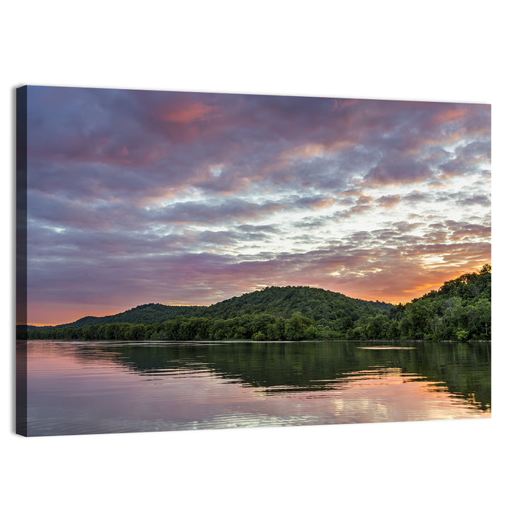 Ohio River Paden City at Dusk Wall Art