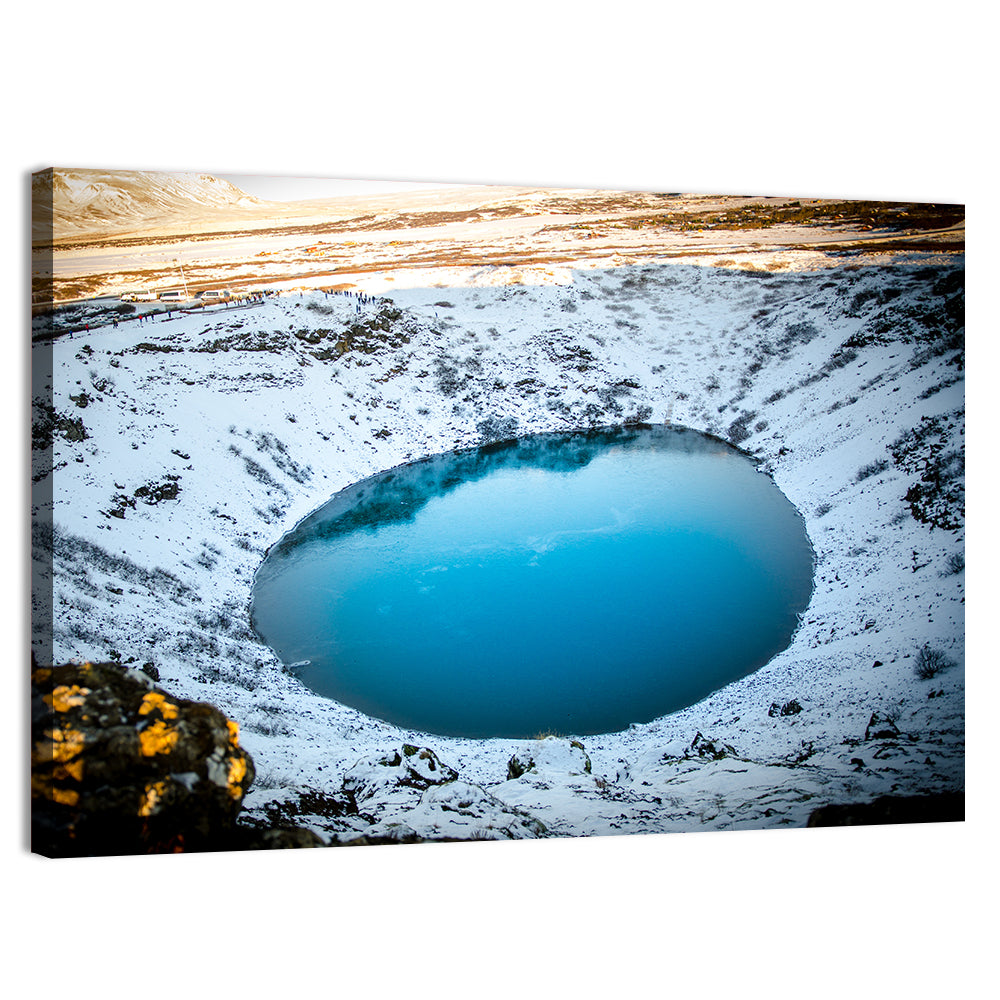 Kerid Crater Lake Wall Art, canvas print, landscape