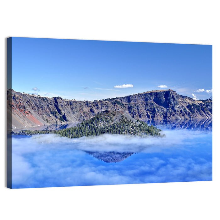 Wizard Island, Crater Lake Wall Art as a canvas print