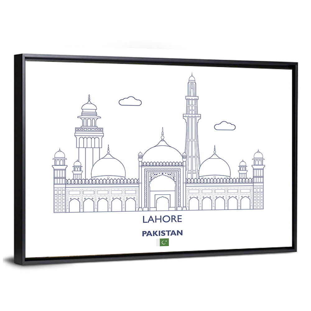 Lahore City Skyline Wall Art