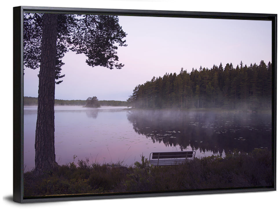Misty Lake Wall Art