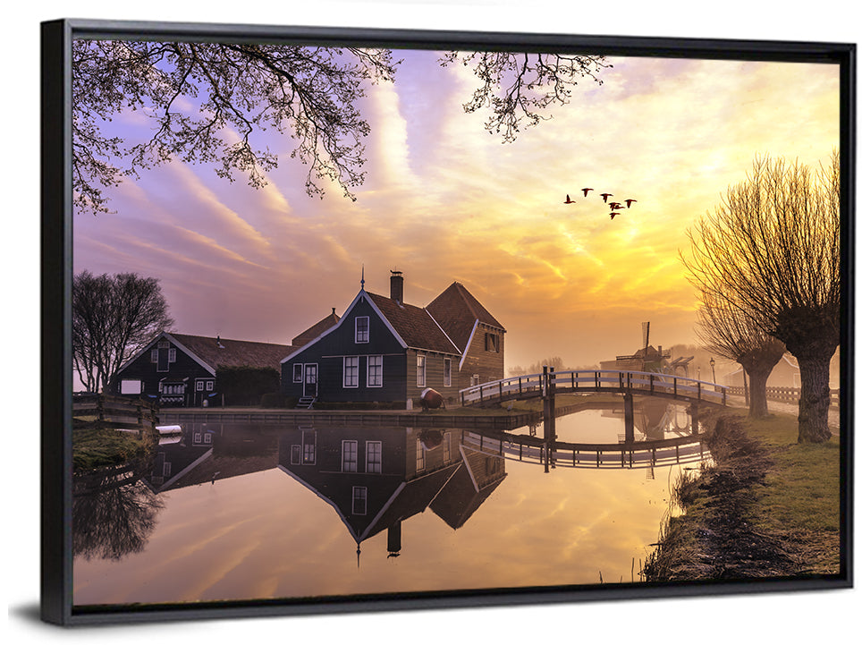Dutch House Sunset Wall Art