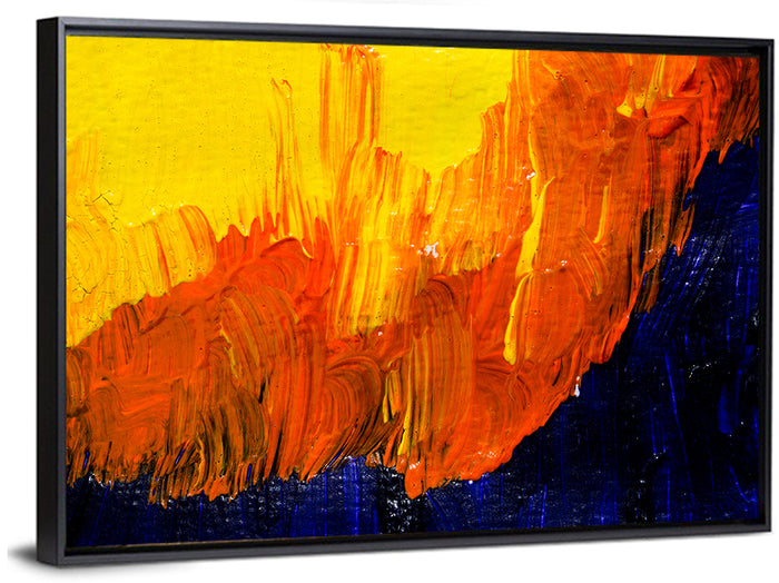 Mountain Ridge Abstract Wall Art as a framed canvas