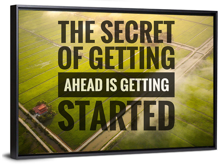Getting Started Sunlit Farmland Wall Art as a framed canvas
