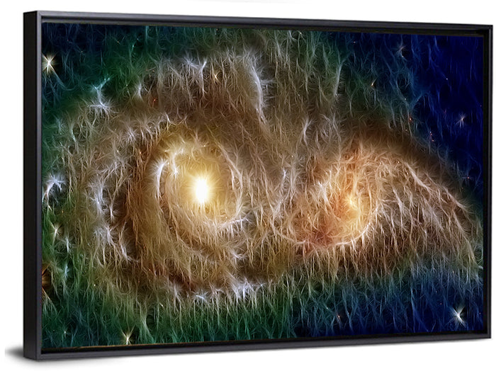 Infinite Universe and Galaxies Wall Art as a framed canvas