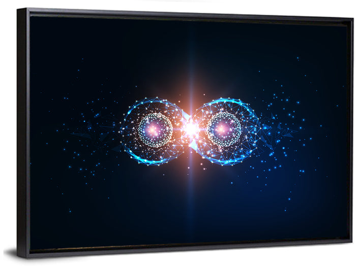 Polygonal Infinity Loop Wall Art as a framed canvas