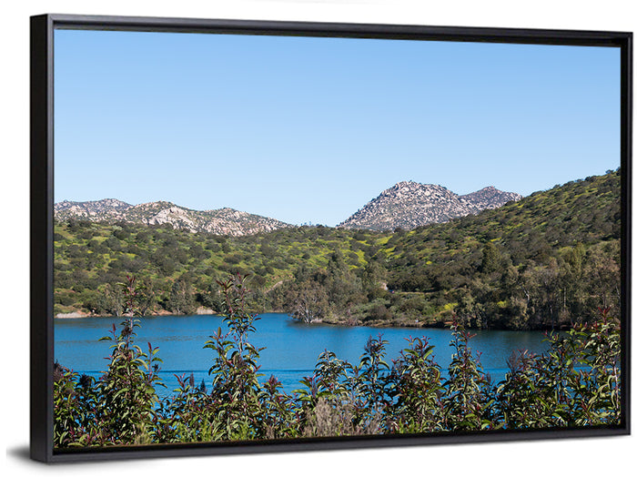 Lake Jennings Landscape Wall Art as a framed canvas