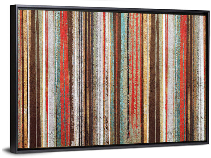 Layered Stripes Wall Art as a framed canvas