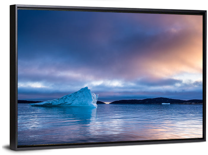 Disco Bay Iceberg Wall Art as a framed canvas