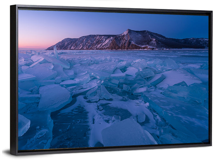 Twilight Over Lake Baikal Wall Art as a framed canvas