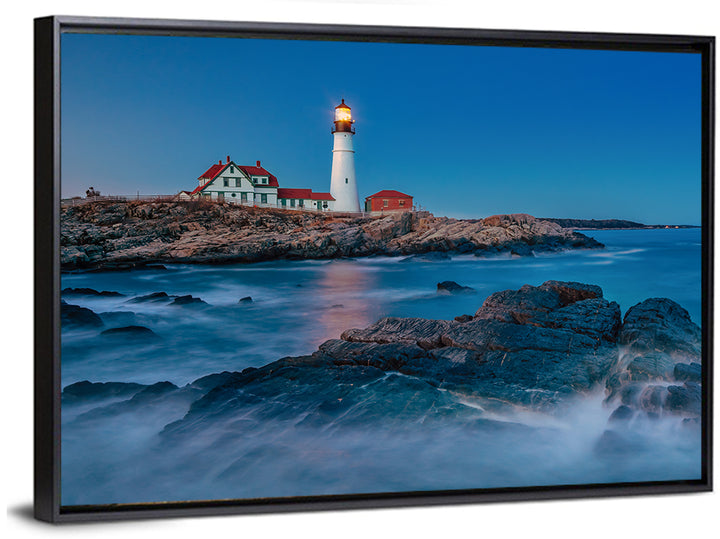 Portland Head Light at Dusk Wall Art