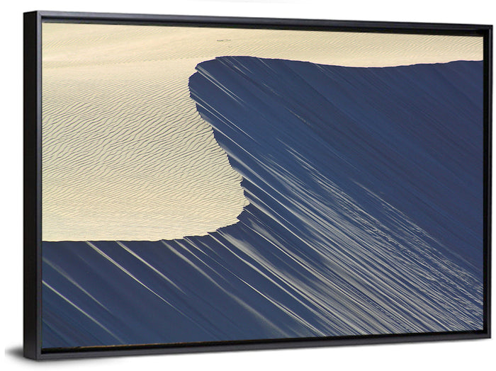 Minimalist Sand Dunes in Late Light Wall Art as a framed canvas